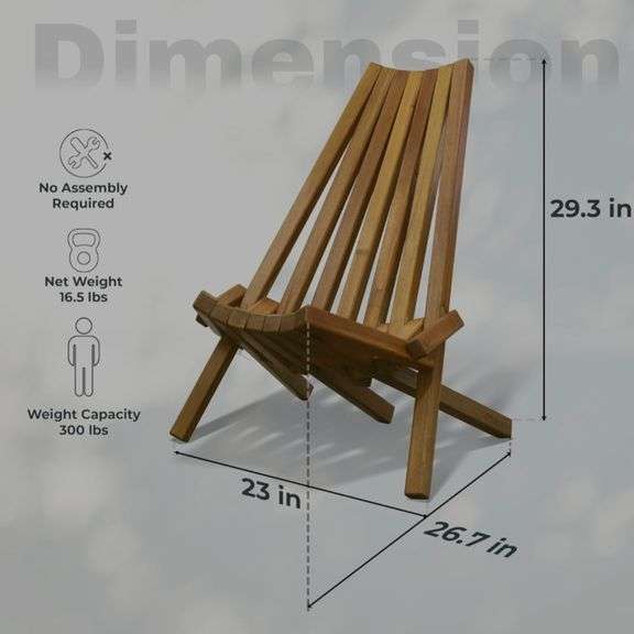 Set of 2 Melino Wooden Folding Chairs