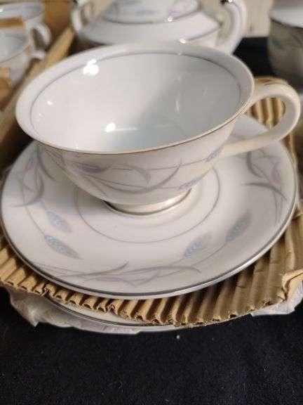 Royal Wheat Valmont China set 8 Cups 8 saucers creamer and sugar
