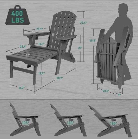 Adjustable Folding Adirondack Chair