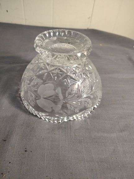 3 Cut glass bowls