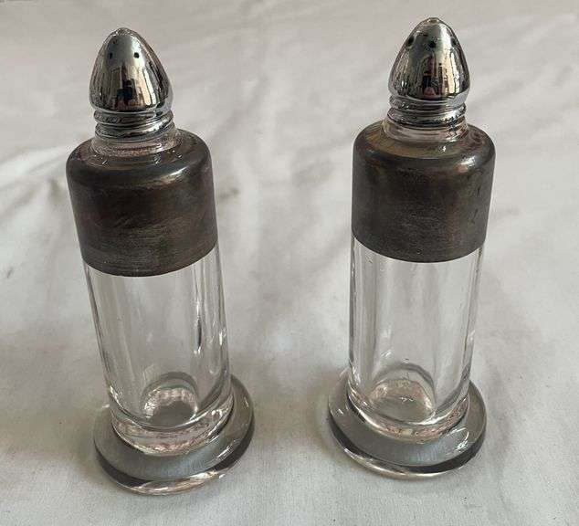 MCM Glass & Copper Salt & Pepper Shaker Set