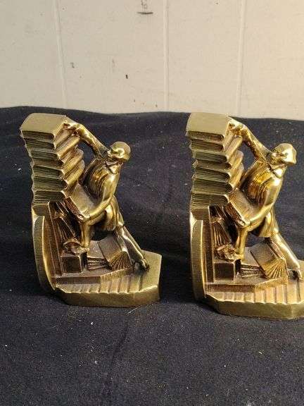 Brass bookends - Lil Dusty Online Auctions - All Estate Services, LLC
