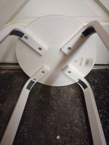 Wooden white stool