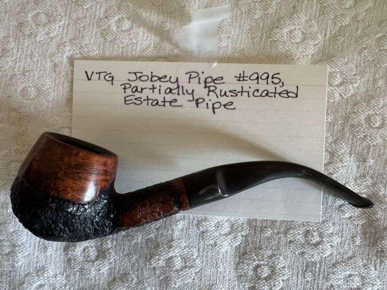 VTG Jobey Pipe #995, Partially Rusticated Estate Pipe