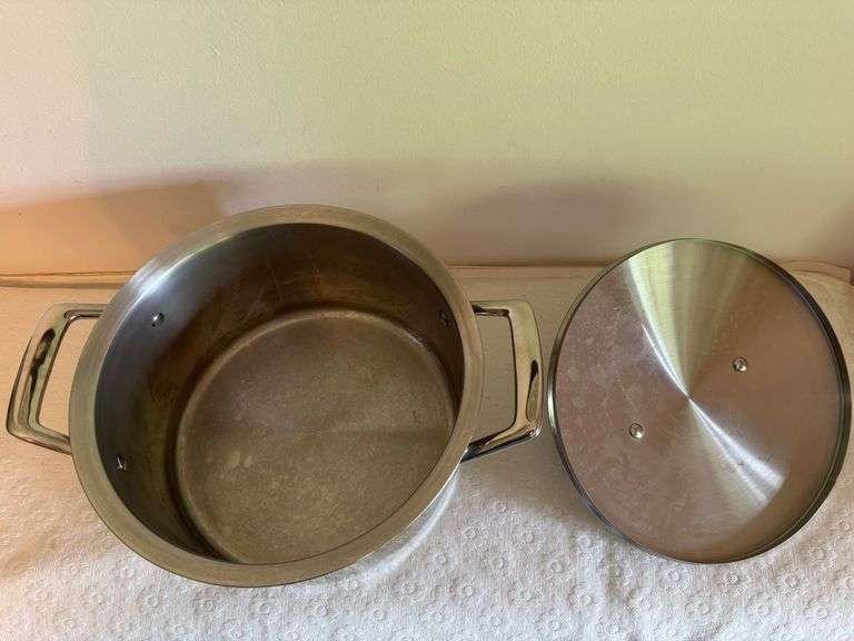 Tramontina 6 QT Stock Pot, 18/10 Stainless Steel with lid