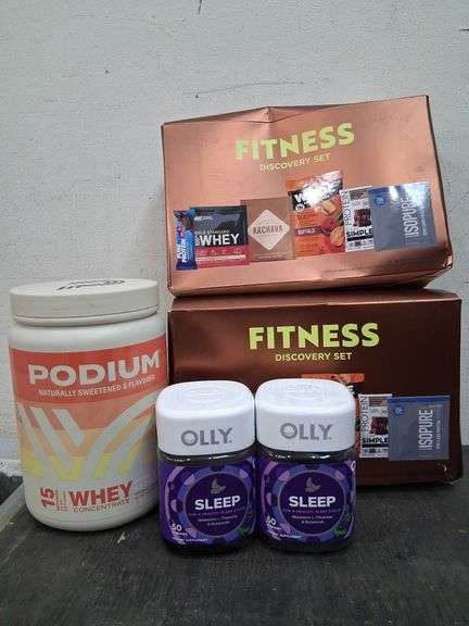 Fitness snacks, whey concentrate, and sleep gummies. 2d