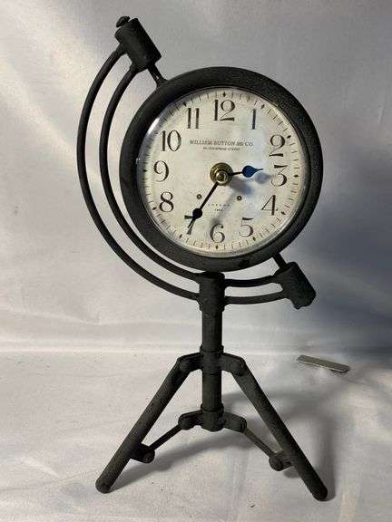 William Sutton and Co. 85 Cheapside Street London 1894 standing Metal base Clock
