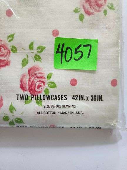 NOS Vintage Cannon Monticello muslin 2 pillowcases