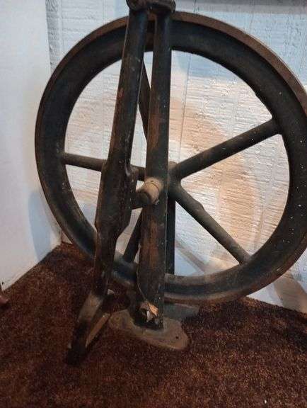 Antique Cast Iron foot powered treadle wheel