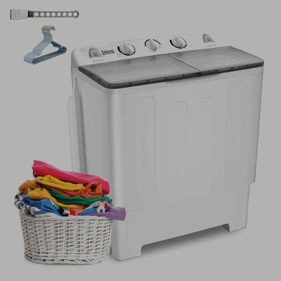 Erivess 32 lb. Compact Mini Twin Tub Washing Machine / Spinner (BIN $75)