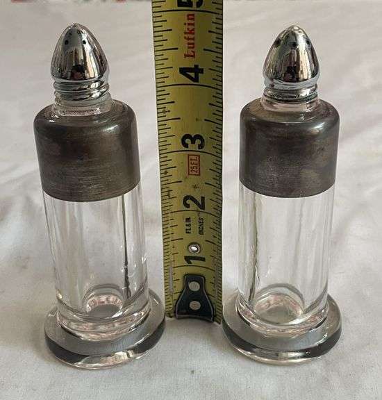 MCM Glass & Copper Salt & Pepper Shaker Set