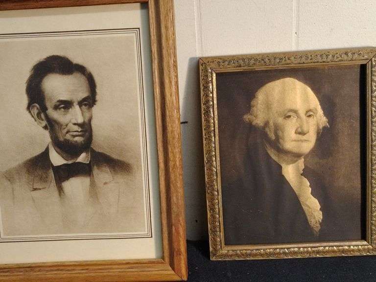George Washington and Abe Lincoln prints