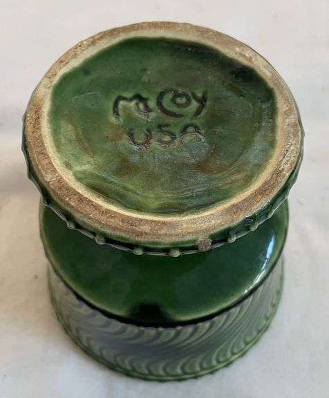 McCoy Green Swirl Pot