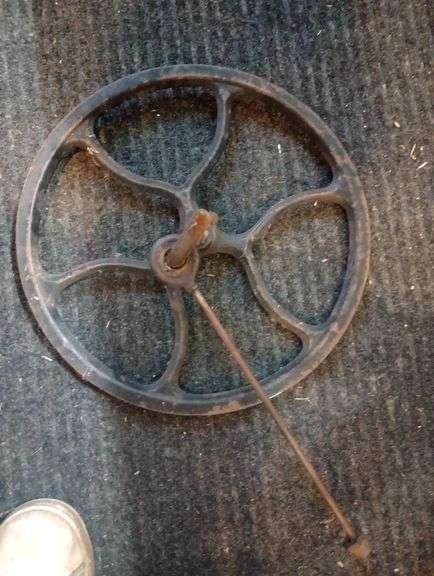 Antique Singer treadle sewing machine wheel