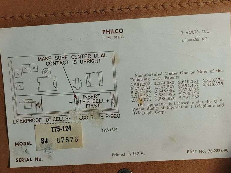 Philco transistor radio