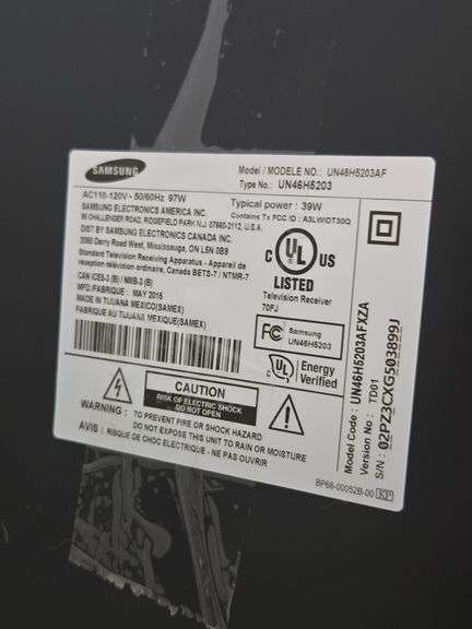 Samsung 46" HD Smart LED TV with Remote