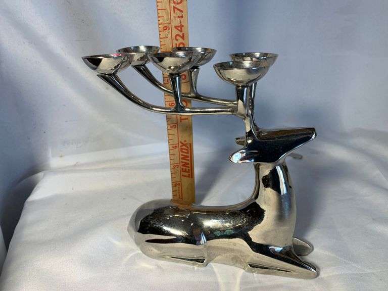 Vintage Reindeer Antler Candle Holder