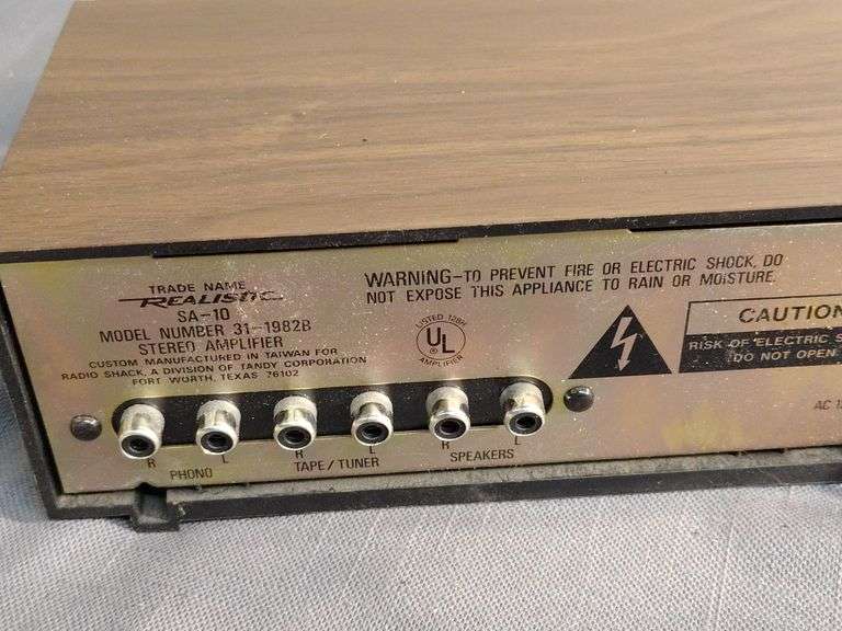 Realistic amp and tuner