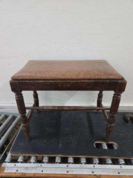 Vintage Upholstered Stool / Bench. 6E