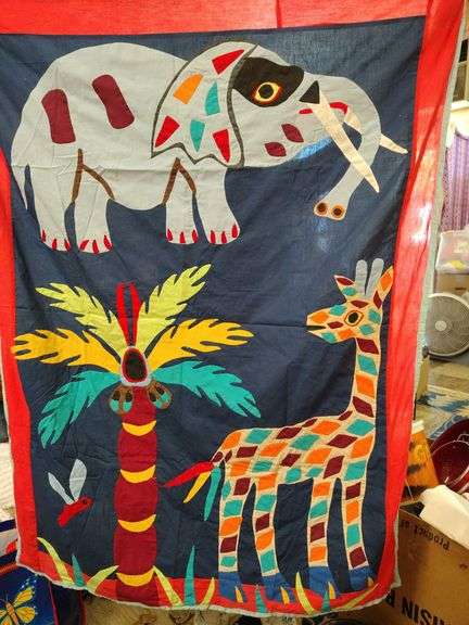 2 African flag banners