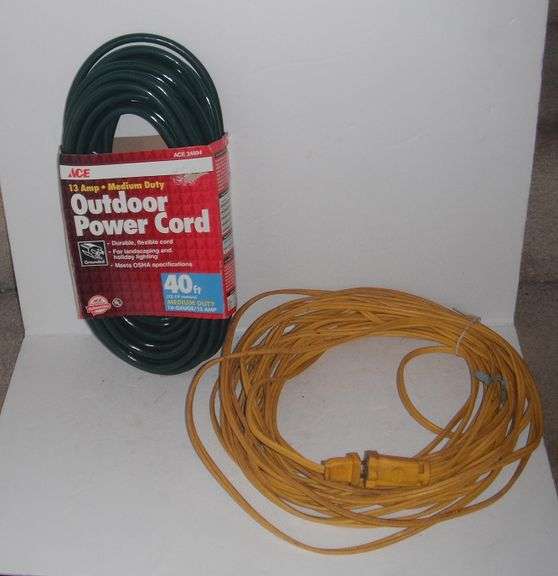 Brand New 40 ft 16ga. Extension Cord + older 50 ft Extension Cord