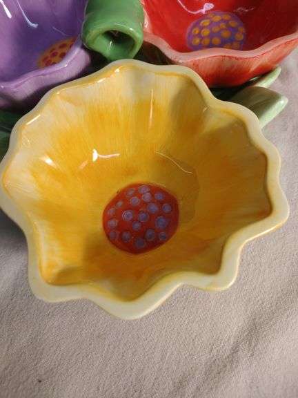 Crazy Daisies condiment server tray