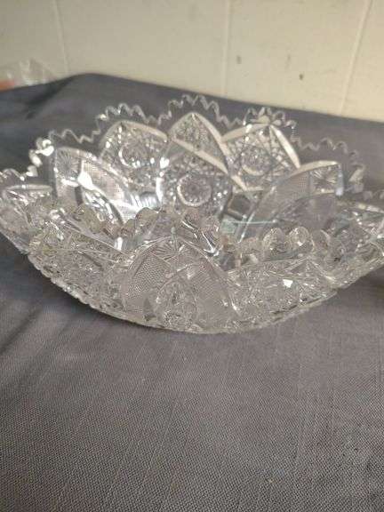 3 Cut glass bowls