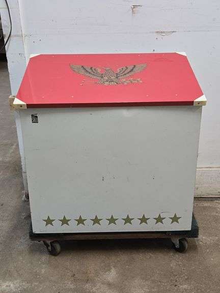 Vintage Metal Storage Trunk
