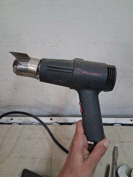 Heat gun, circle cutter, mender, and hand tools. 3c