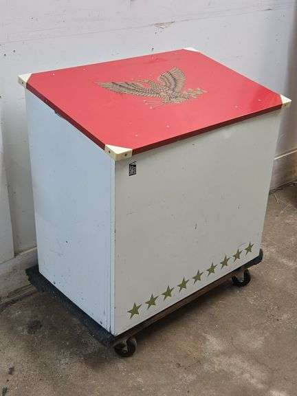 Vintage Metal Storage Trunk