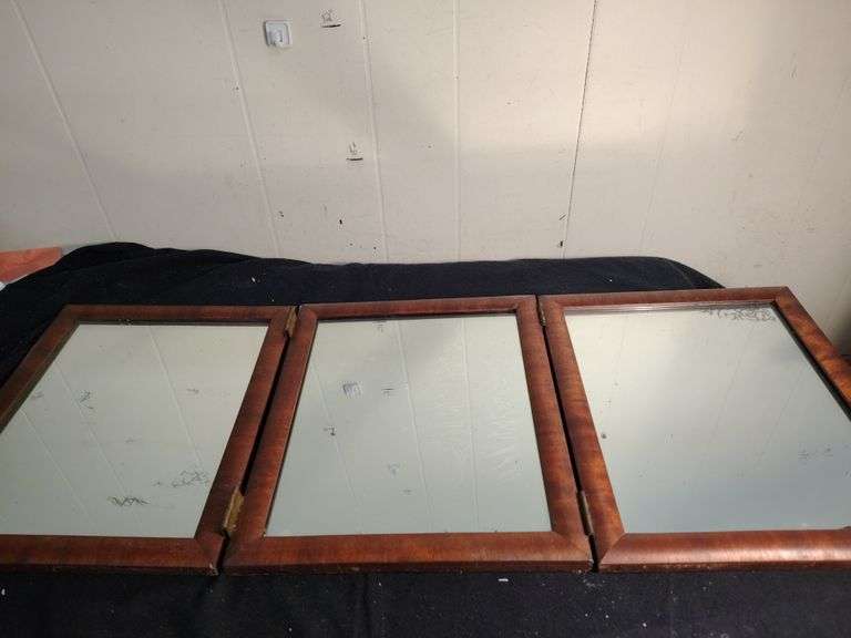 3 Panel antique mirror