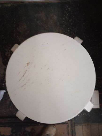 Wooden white stool