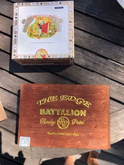 4 cigar boxes