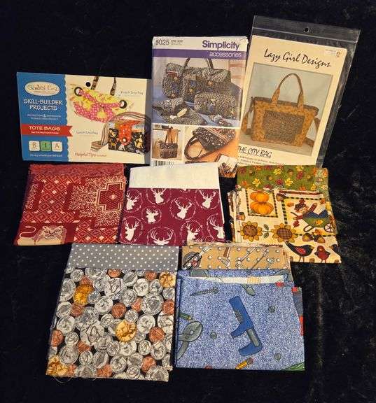 10 fat quarters of fabric + 3 patterns