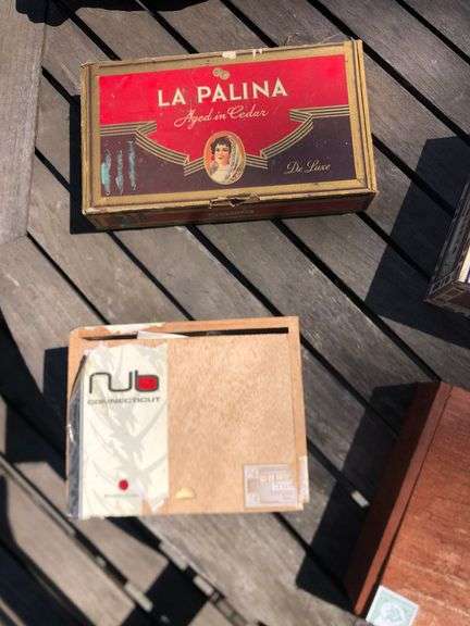 4 cigar boxes