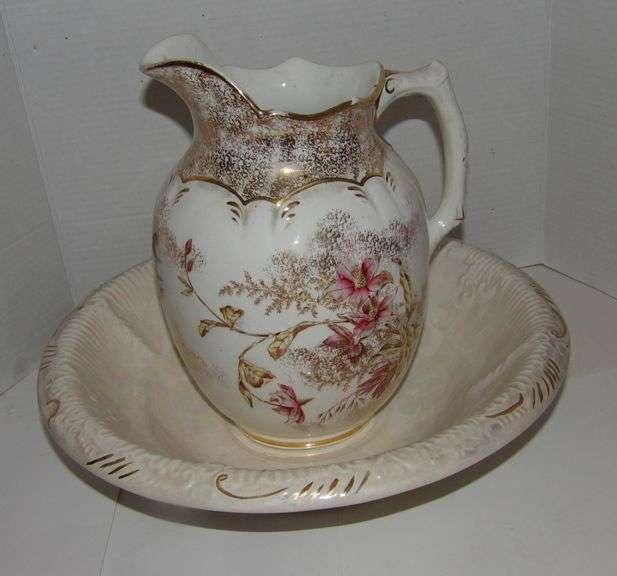 Ceramic Pitcher and Bowl Set