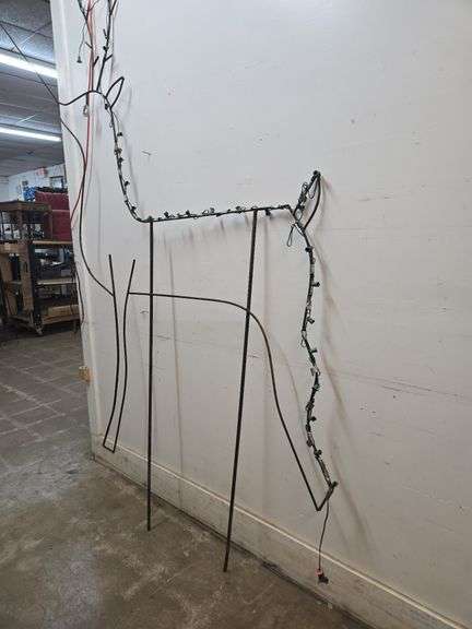 Jumbo Metal Reindeer Yard Art