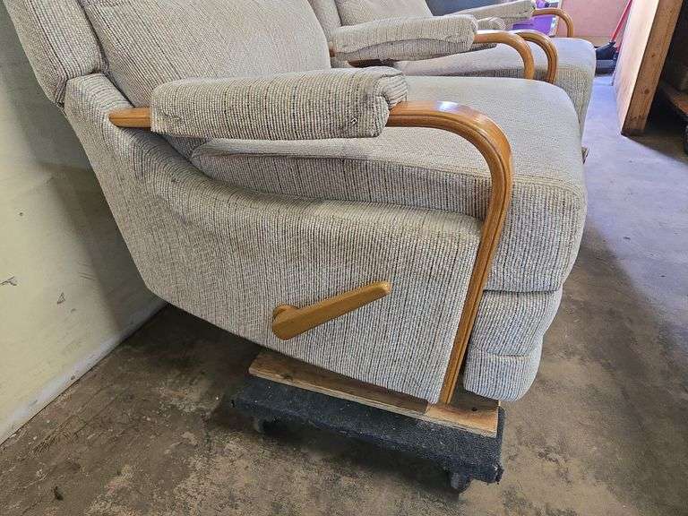 Pair of Vintage Reclining Rocking Chairs