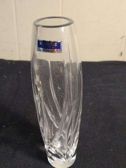 Signed vase & Waterford bud vase