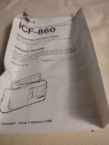 Sony ICF-860 4 band receiver