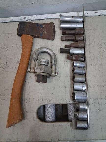 Hatchet, sockets, and more. 3c