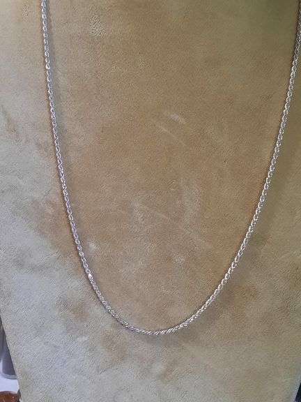 24" Sterling Silver Rope Necklace
