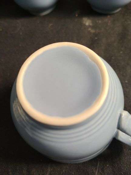 Blue Fiesta 8 cups and 8 saucers