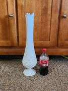 Large 18.5 inch 12 finger Fenton swung vase