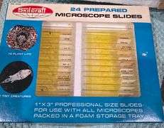 Vintage Microscope Lab w/Assorted Slide's
