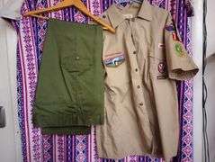 3 Boy Scout shirts and 1 pair of pants
