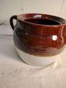 Antique 2 toned bean pot and vintage bean pot