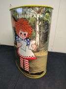 1973 Raggedy Ann and Andy trash can