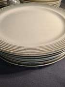 Smith&Taylor Platinum band China set- 27 dinner plates salt and pepper