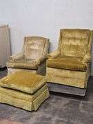 Vintage Chairs & Ottoman